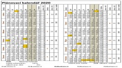 Plánovací kalendář 2020 zdarma ke stažení i k vytištění